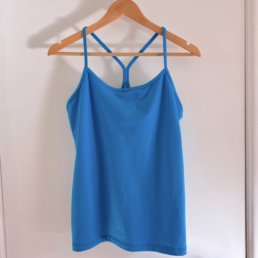 Lululemon Flow Y Power Y Cerulean Blue tank Size 12
